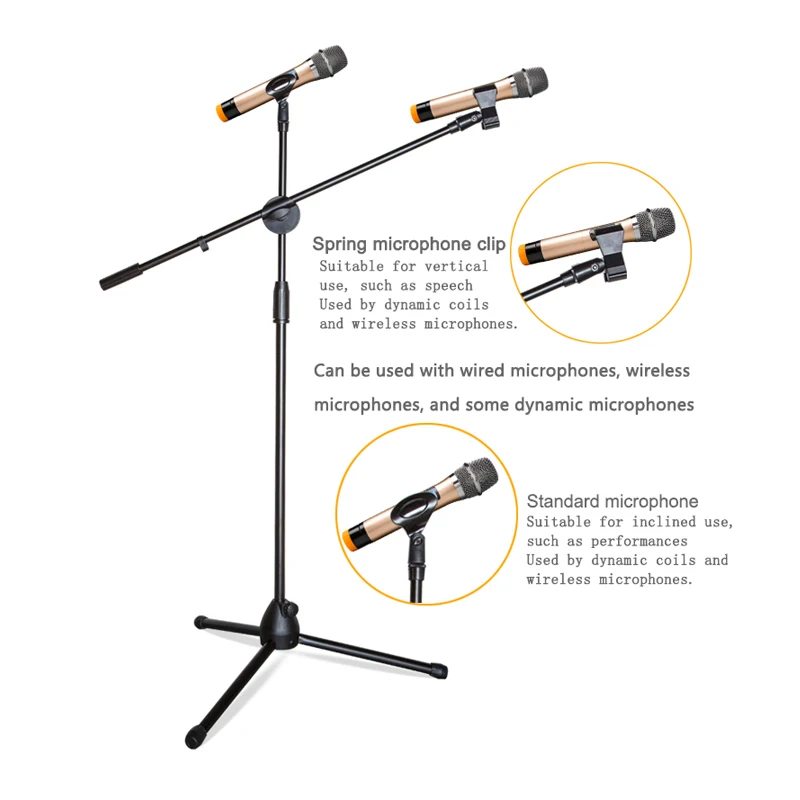 

KC-803 Flexible tripod floor microphone stand performance professional mic stand