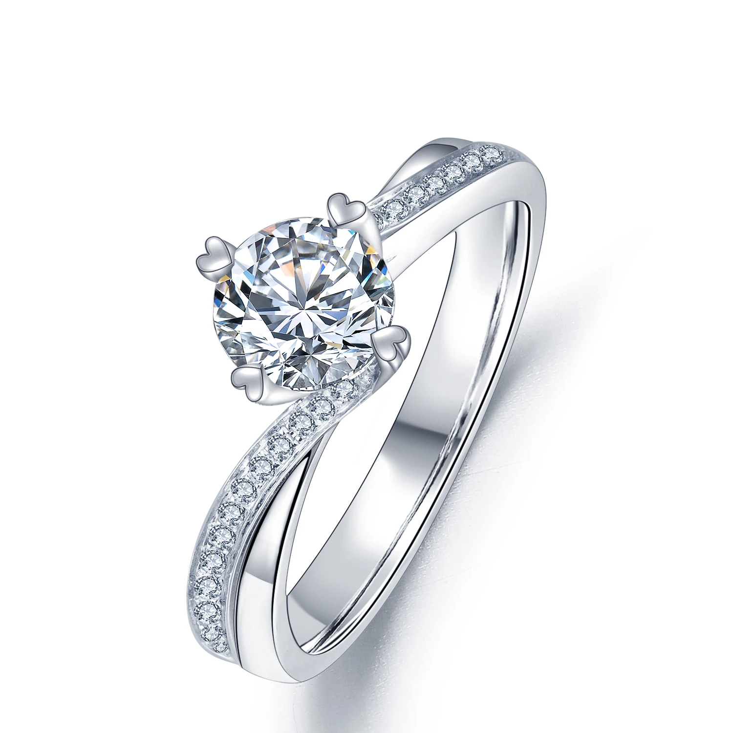 

0.6ct E VS IGI 18k Gold Lab Grown Diamond Engagement Ring Jewelry HPHT Big Size, White