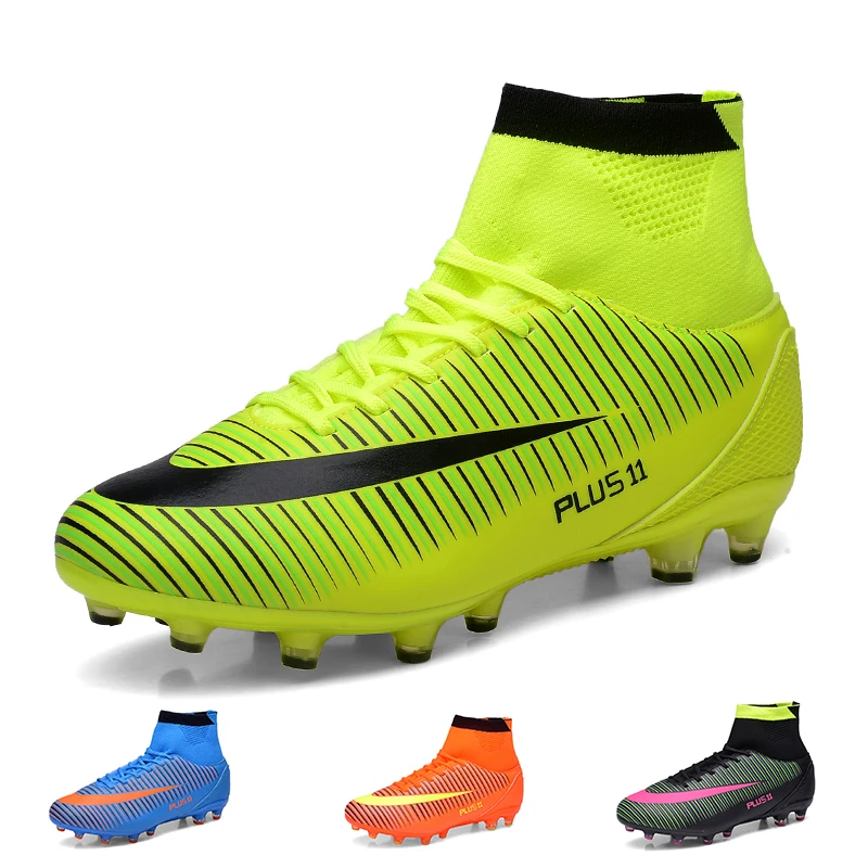 

Fashion high neck light football shoes PU soccer cleats