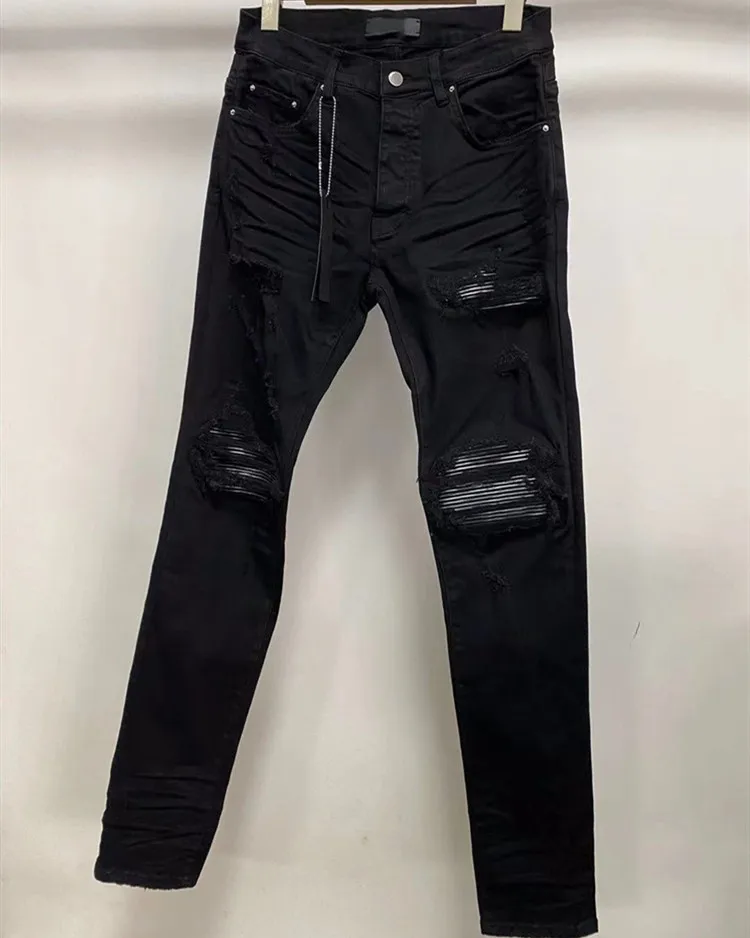 

2021 Spring summer  fashion Top quality washed jeans pant stretch slim men denim jeans