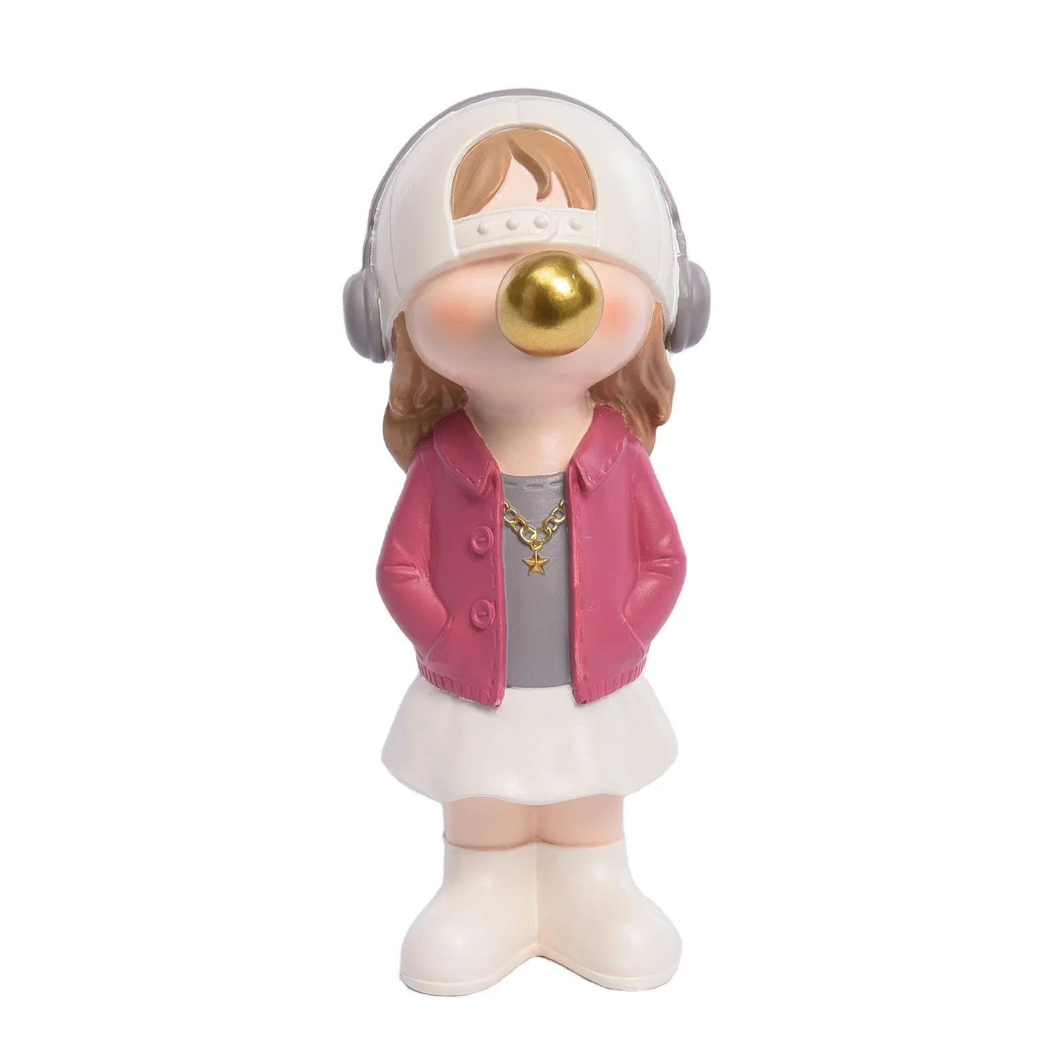 

Newest Balloon Modern Cute Girl Figurine Nordic Fashion Little Girl Bedroom Ornament Decoration