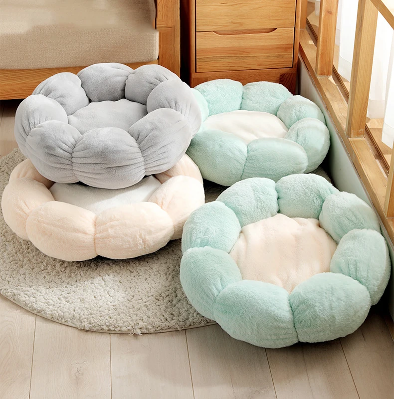

Flower comfortable plush pet cat bed dog bed, Picture