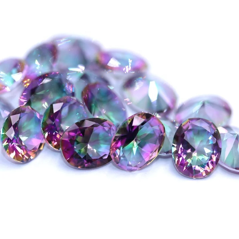 

Redleaf Jewelry Loose Gems Amethyst Rainbow Oval Shape Glass Wholesale Making Jewelry Pendant Bracelet Earring Oval Cut 3A 4A 5A