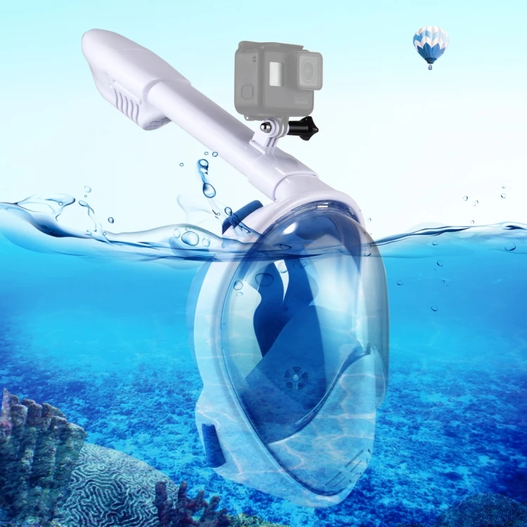 

PULUZ 260mm Tube Water Sports Diving Equipment Full Dry Snorkel Mask for GoPro HERO9 Black and Other Action Cameras