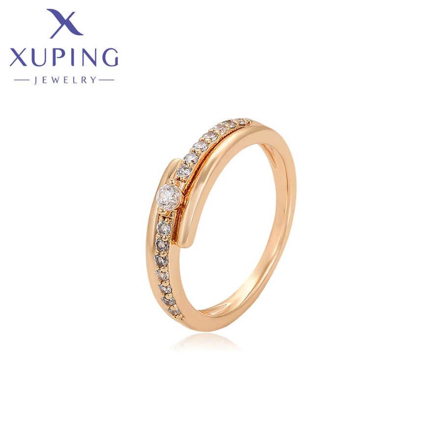 

14R2341923 Xuping fashion simple ring 18K gold color Women Environmental Copper elegant luxury royal romantic trendy Ring