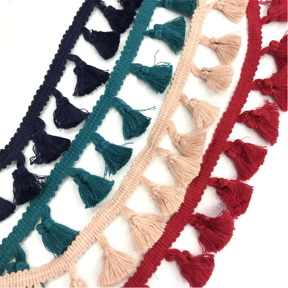 R303 Garment Accessories 3cm Width Multicolor Tassel Fringe Tassel Lace