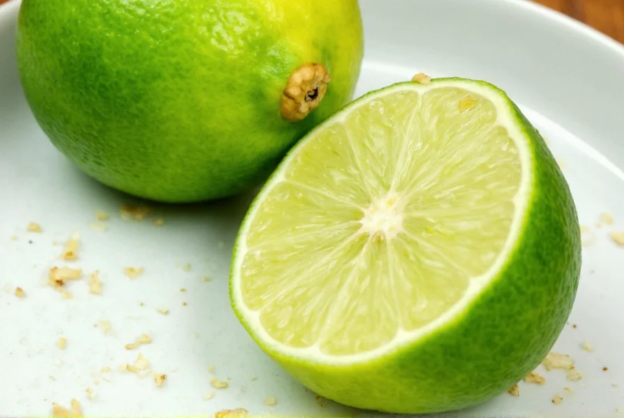 Fresh vs old lime zest comparison