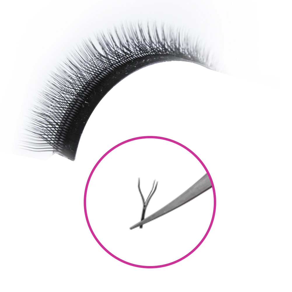 

Wholesale Private Label Russian Volume Y Lash Individual Fadvan Yy Shape False Eyelashes Double Tip Classic Individual Eyelashes, Natural black