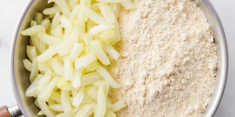Fresh Onions and Onion Powder Side by Side