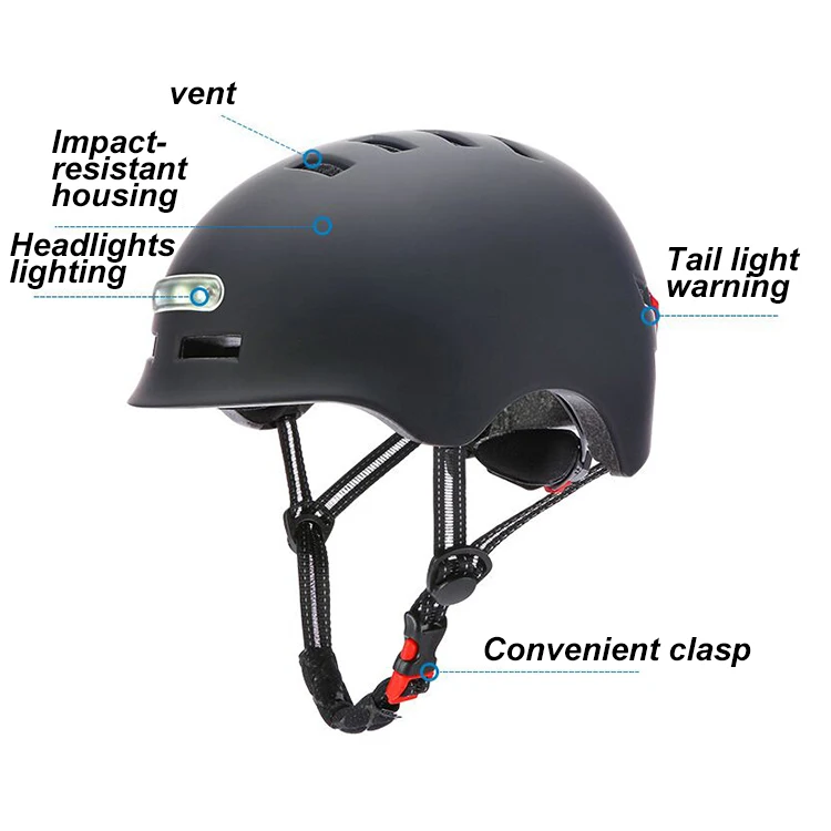
Light electric scooter bicycle helmet with lamp for outdoor 