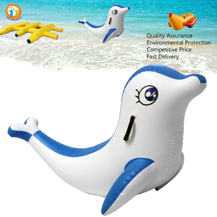 Inflatable dolphin water toys PVC plastic high quality water sport factory wholesale