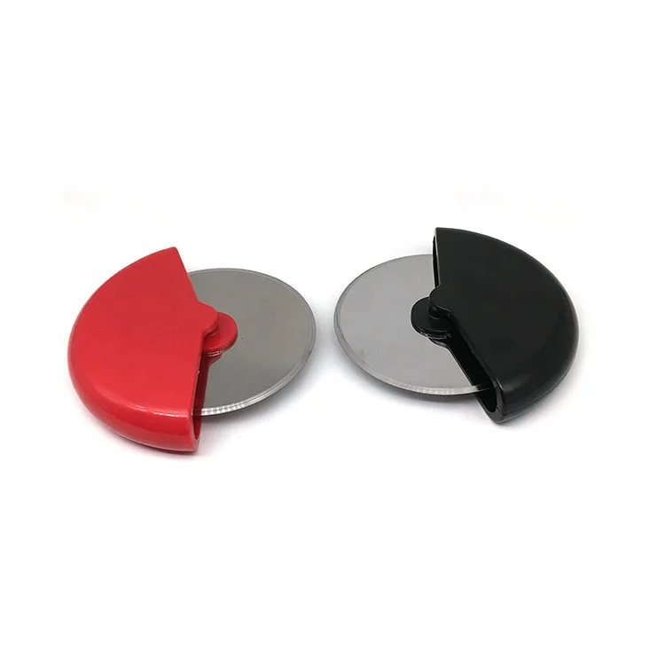 

Rvs Ronde Wiel Snijmes Voor Pizza Met Deksel Roulette Roller Deeg Pizza Slicer Cutter Bakken Accessoires Gereedschap