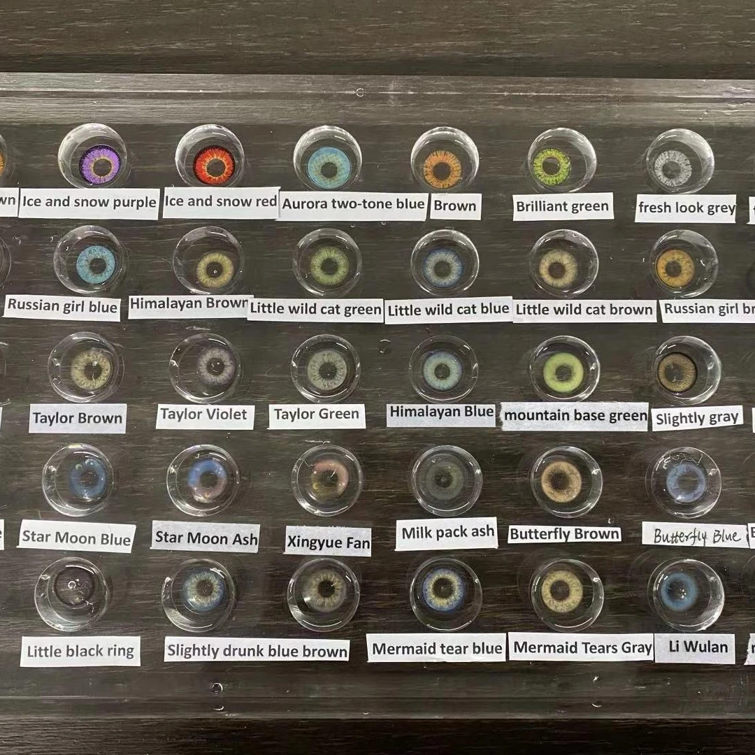 

wholesale pro high quality khaki indian crystal colored contact lenses circle soft contact lens for big eye cosmetic