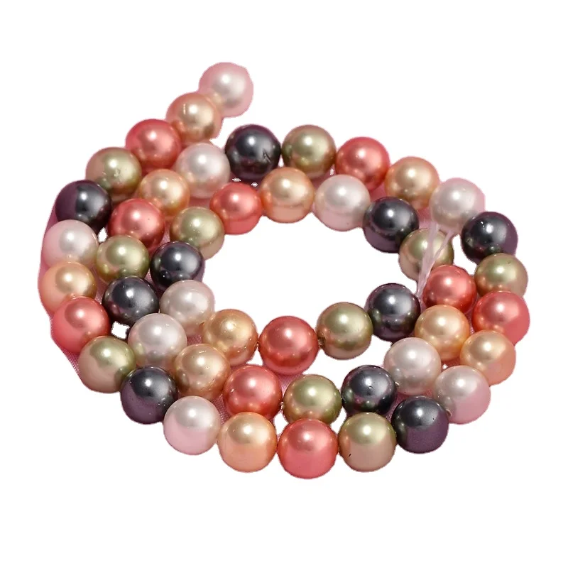 

Pandahall 8mm AB Grade Mixed Color Loose Shell Pearl Beads