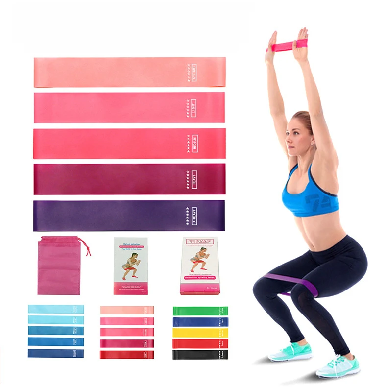 

LXY-341 Hot Sale Yoga Tension Exercise Band Set Fitness Hip Circle Latex Resistance Bands