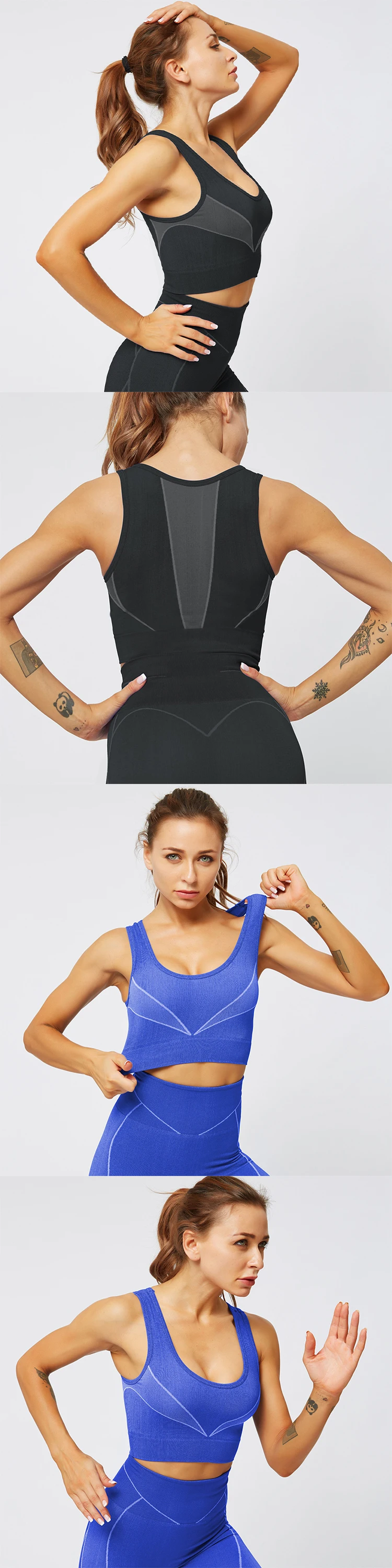  2020 Yoga Apparel Wholesale Crop Top Gym Seamless Activewear Yoga Gym Yoga Sport Seamless Crop Top Tank Top Woman