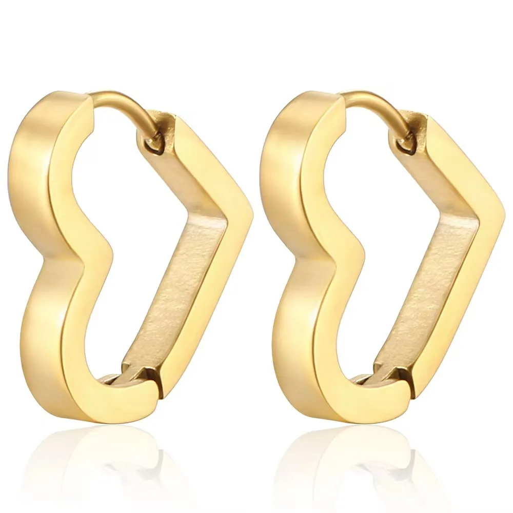 

Punk Jewelry 18K Gold Chunky Hoop Earrings For Women Stainless Steel Earring Hoops Huggie Chunky Statement Earrings