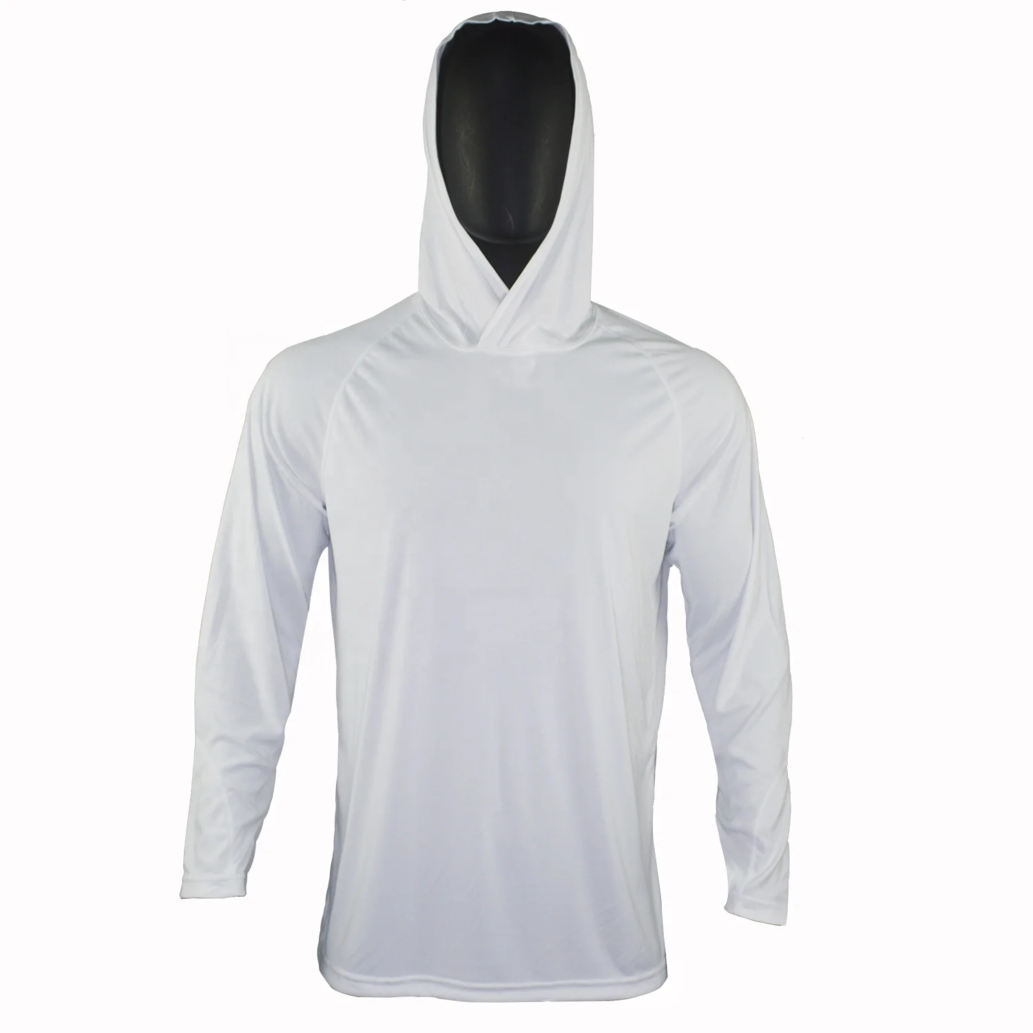 

Customized white long-sleeve spf 50 mens fishing hoodies