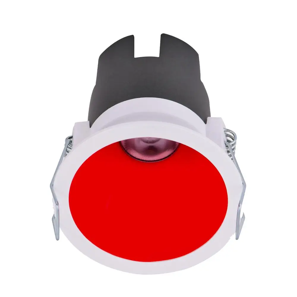 LED spotlight indoor mini colorful recessed cob hotel narrow round or square ring  spot light