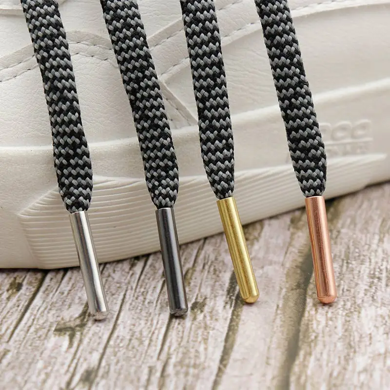 

Weiou Shoe Accessories New Metal Aglets 4x22mm For Shoelaces Drawstrings Hoodiecord DIY Sneaker Solid Seamless Aglets, Gunblack,gold,silver,and rose gold