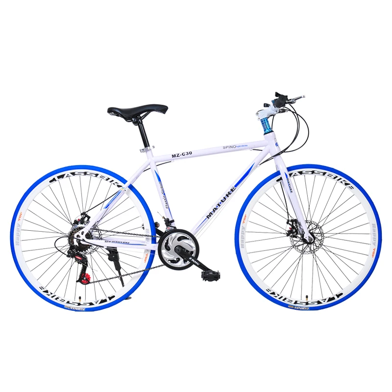 

Bicycle 27 speed 30 blade spoke bike road racing bicycle disc brake 700C professional road bike bicicleta OEM