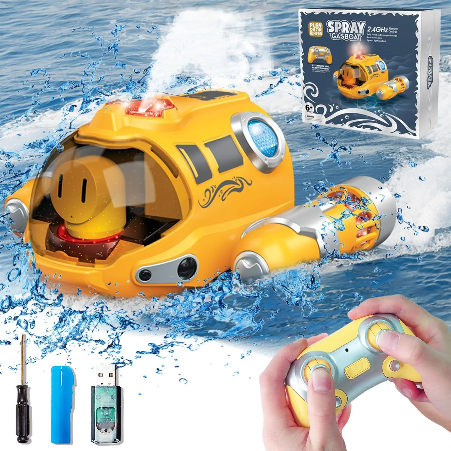 

Qilong Rc Spraying Boat Safety Driving Remote Control Racing Ship High Efficiency Energy Rc Motorboat Toys For Parents-Children