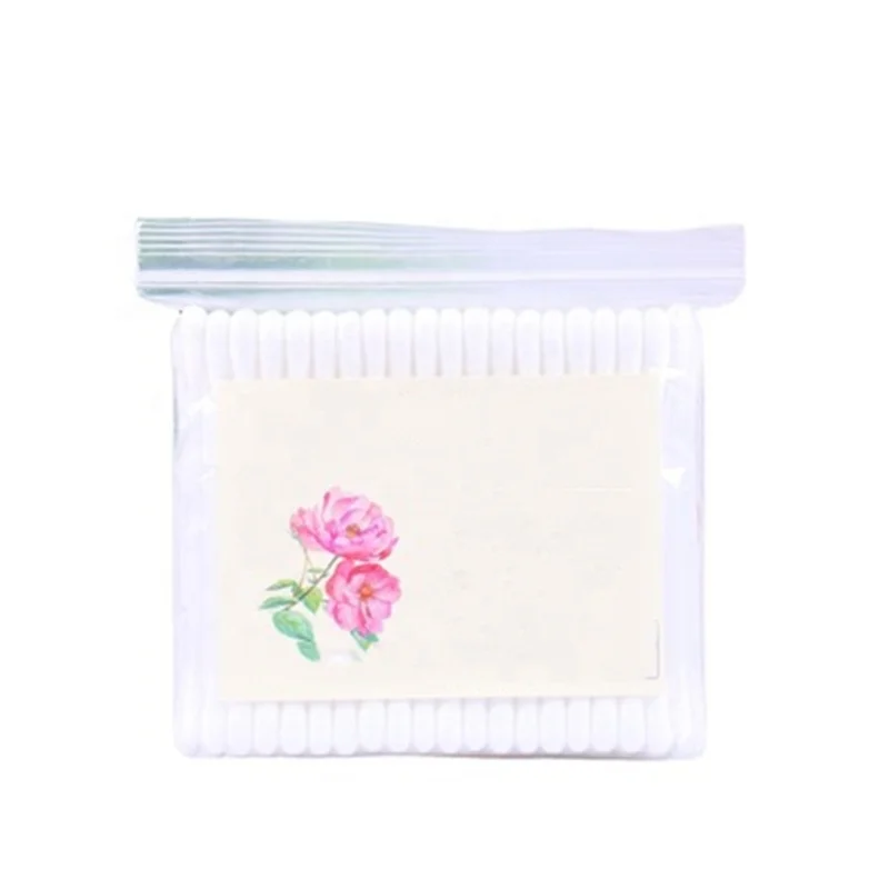 

Plastics Cotton Swabs In Bag, White