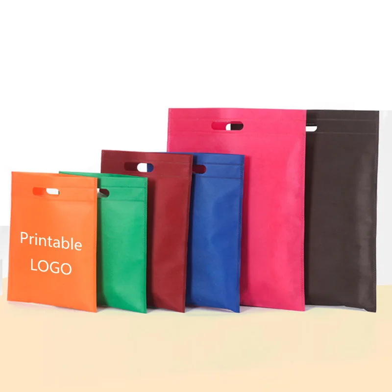 

Fashion hot products cheap portable customized logo environmental protection cutting non-woven advertising shopping bag