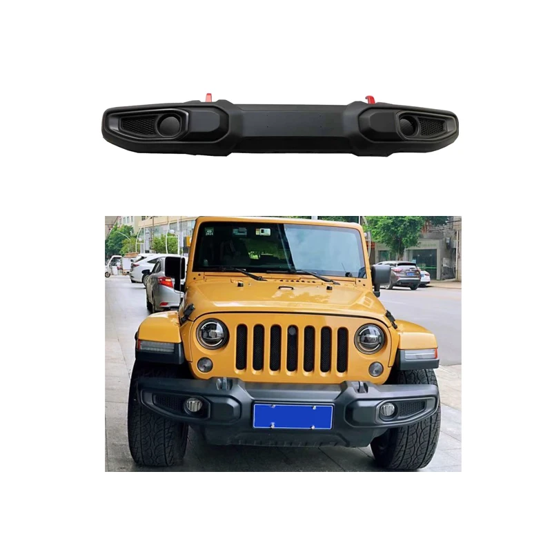 

Maiker offroad plastic front bumper protector for jeep wrangler JK 2007+ 4x4 accessories, Black