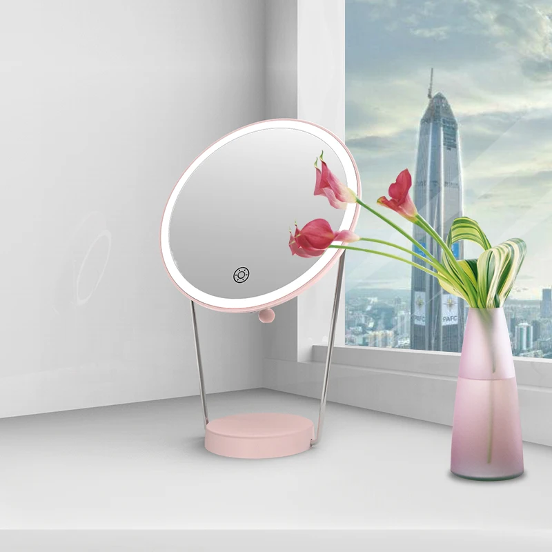 

Single side silk printing vanity hollywood lighted mirror makeup for home use, Customized color