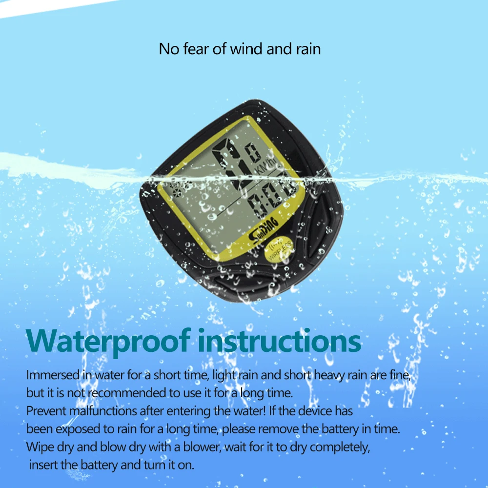 
SD-548C1 Manual No Luminous Wireless Bicycle Stopwatch Multifunction For Cycling Equipment 