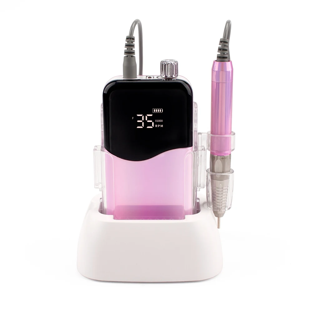 

Misbeauty New Pink Nail Drill Brushless Desktop Machine Rechargeable Cordless Manicure Pedicure Set For Nail Equipment