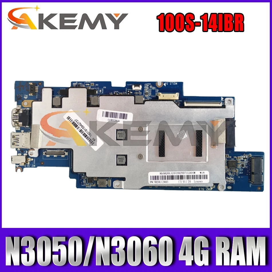 

Akemy For 100S-14IBR Laptop Motherboard CPU N3050/N3060 4G RAM 100% Test Work