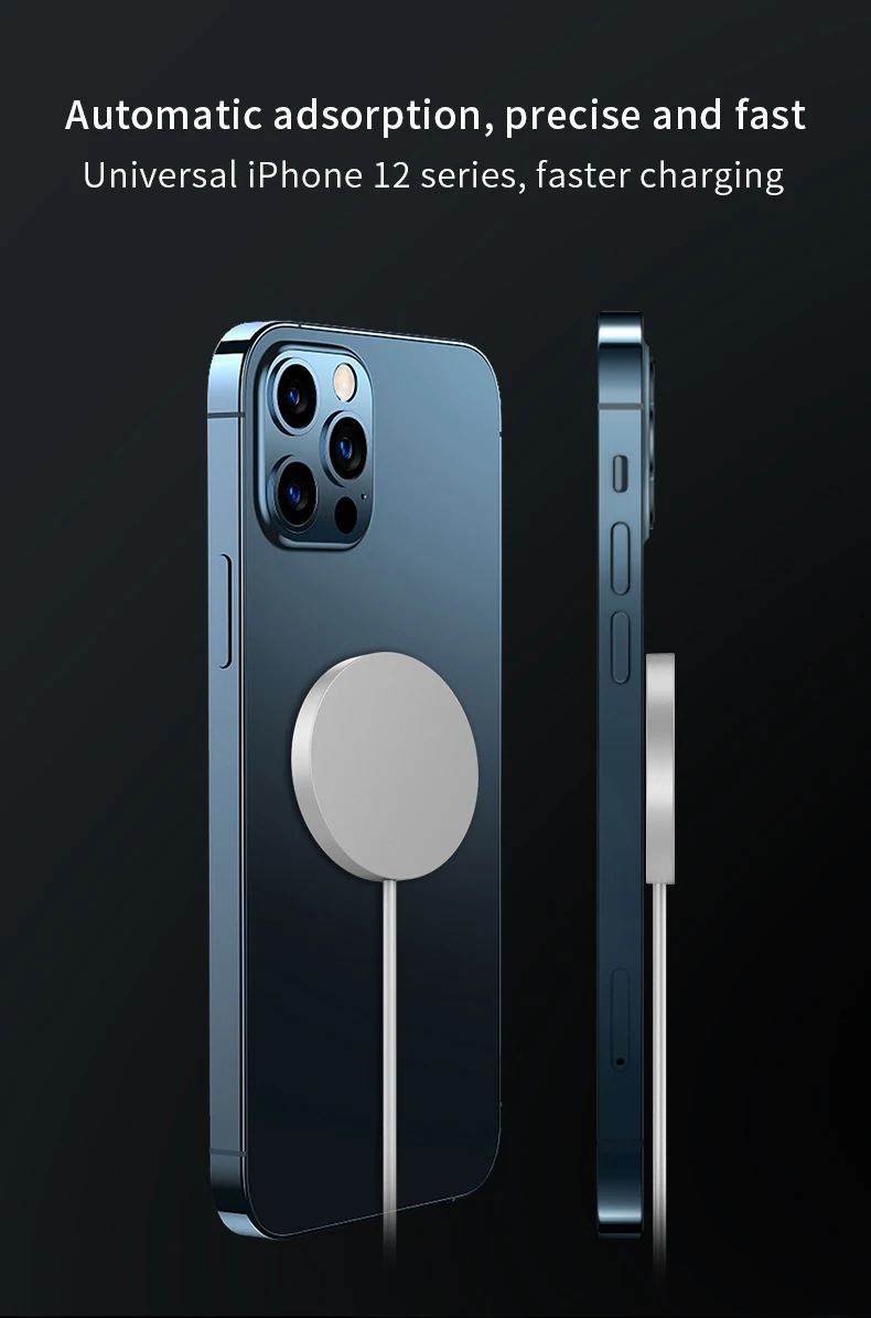 
Machine Round Phone Fast Magnet WirEless Charger Magnetic For iPhone 12 