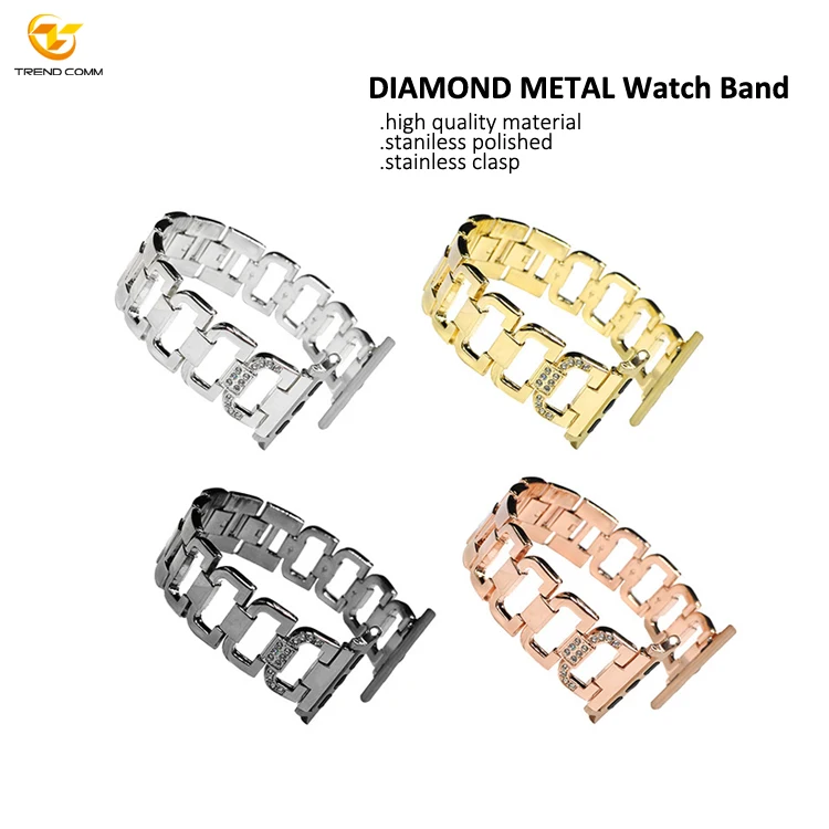 

Luxury Metal Watch Band For Apple Watch Stainless Steel Watch Band, Various color are available