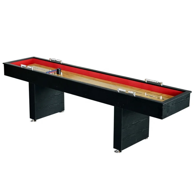 

High quality Solid Wood Indoor Sports Amusement Game Shuffleboard Table, As picture described