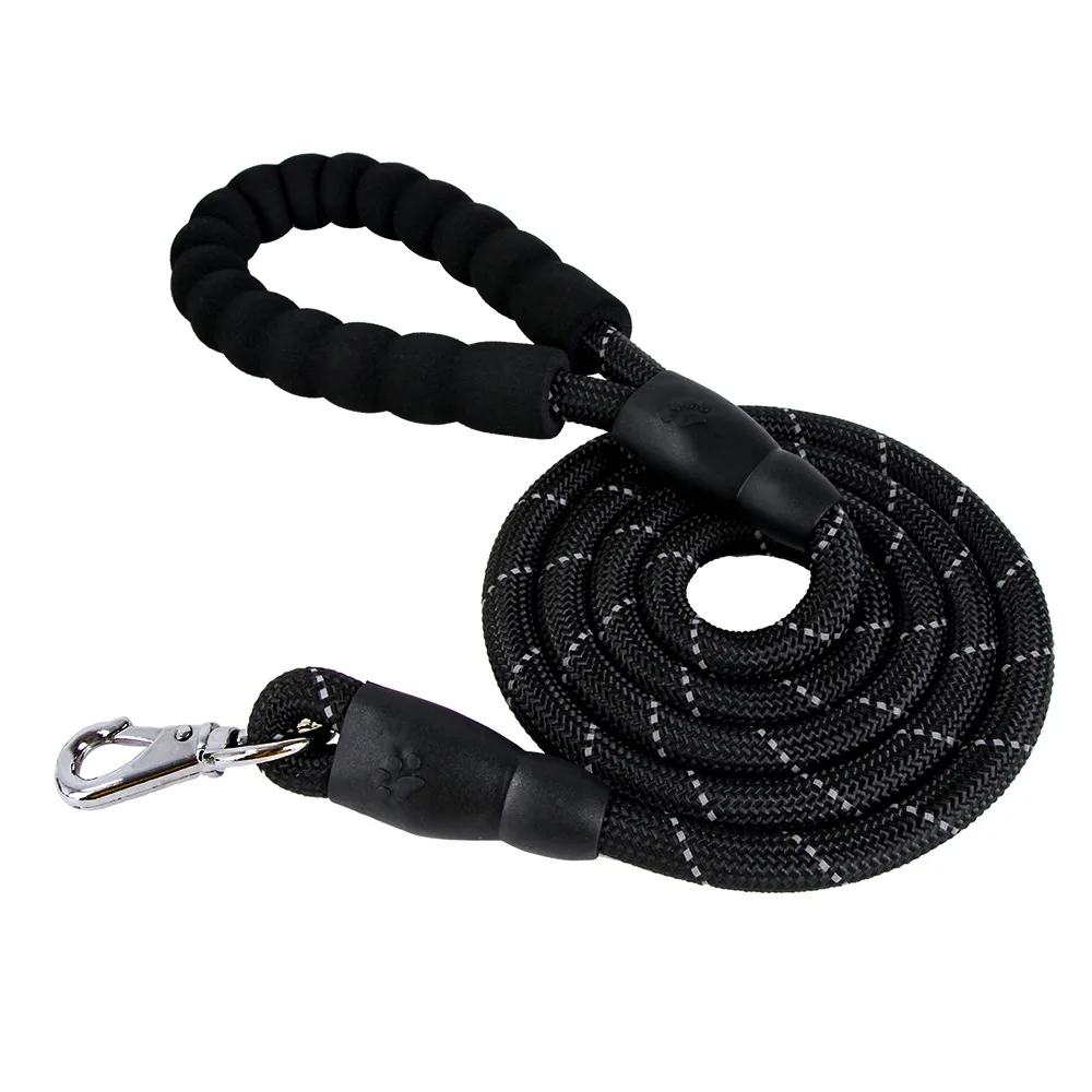 

Amazon Wholesale Pet Dog Nylon Round Rope Reflective Dog Chain Single Traction Rope, 4 colors