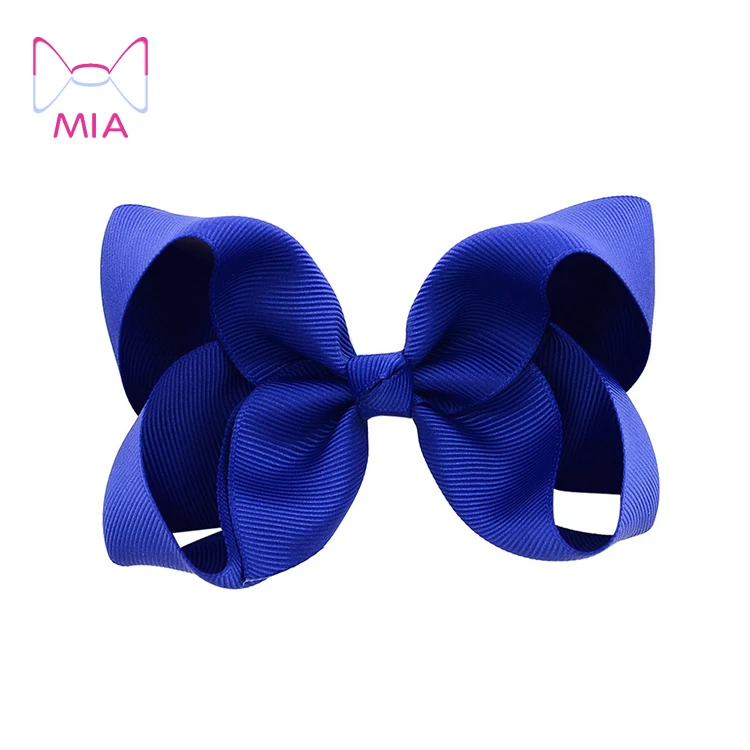 

Mia Free Shipping  Grosgrain Ribbon Solid Hair Bows With Clips Girls Kids Hair Clips Headwear Boutique Hair Accessories, Picture shows