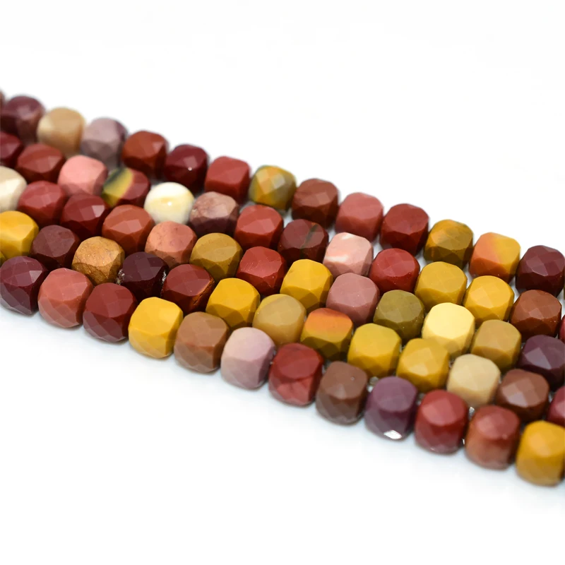 

5*5mm High Quality Natural Faceted Mookaite Jasper Beads For Jewelry Making