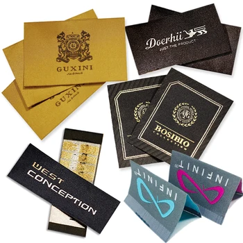 clothing brand custom name private cloth larger woven labels