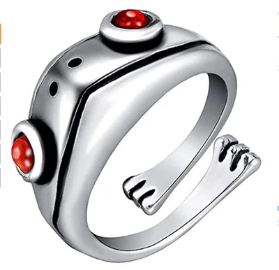 

2021 Amazon Hot Selling Frog Ring Fashion Cute Adjustable Silver Ring