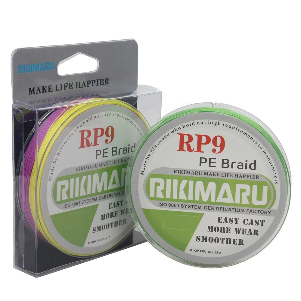 

Rikimaru RP9 Strands 100m PE Braided Fishing Line Rock Fishing OEM Customized