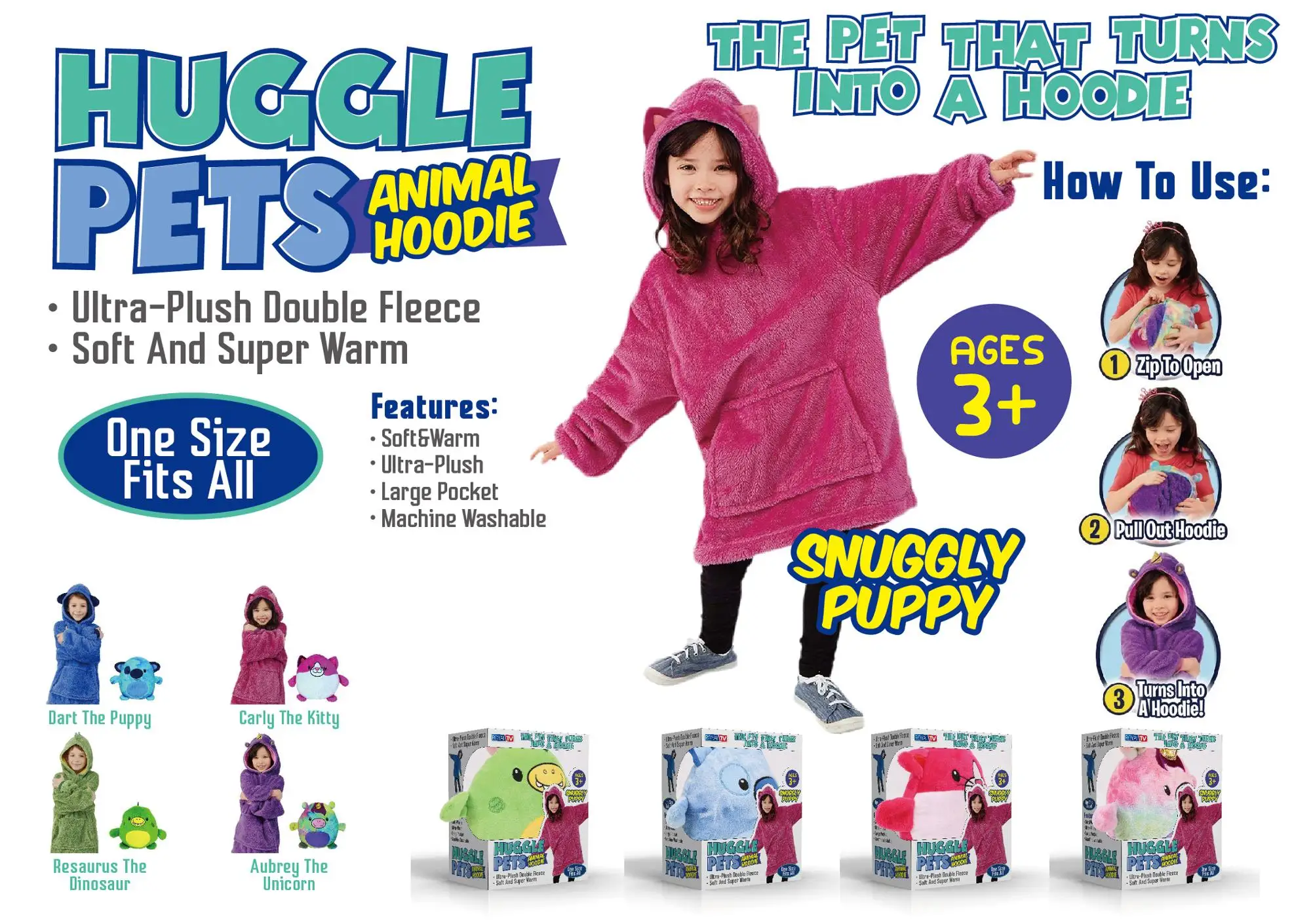 huggle动物宠物折叠衣服