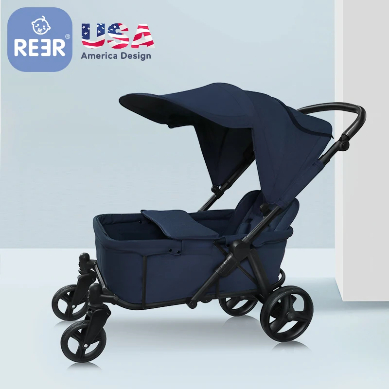 Low MOQ Wholesale OEM Double Pram Twin Baby Stroller Twin Stroller