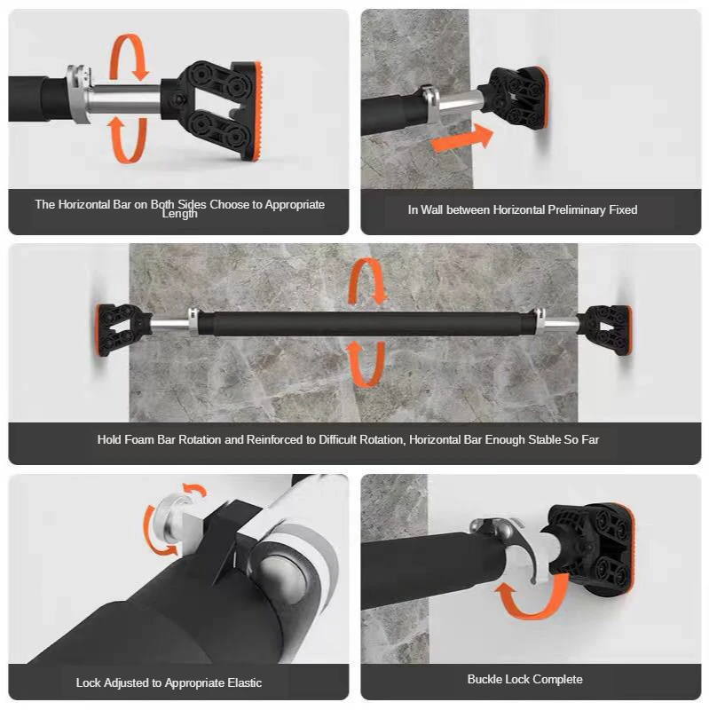 
Multi-functional home horizontal wall mounted gym pull up bar 