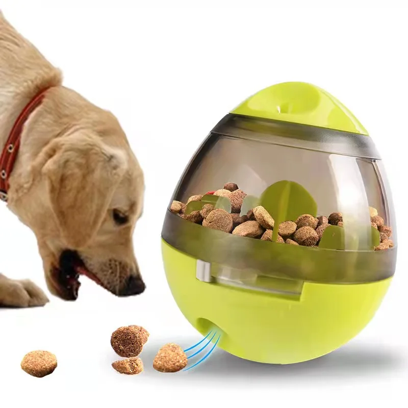 

Interactive Pet Toy Tumbler Slow Eat Feeder Puzzle IQ Treat Dog Leak Food Ball, Customized color
