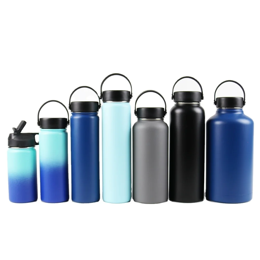 

32oz simple modern mouth thermos vacuum flask best waterproof sports hot insulated stainless steel water bottle with straw lid