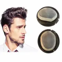 

Fine Mono Lace With Npu Men Toupee Natural Straight Human Hair Toupee Replacement Systems Pure Handmade Toupee Free Shipping