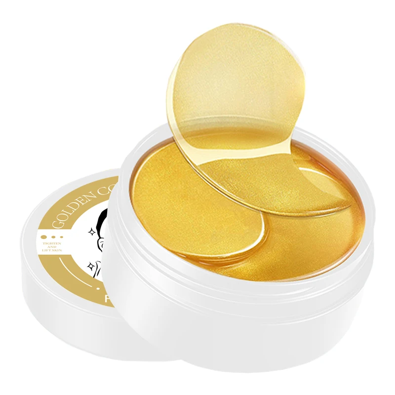 

FATAZEN Private Label Golden Gel Pads For Dark Circle Hydrogel Crystal 24K Gold Collagen Korean Organic Eye Mask Under Eye Patch