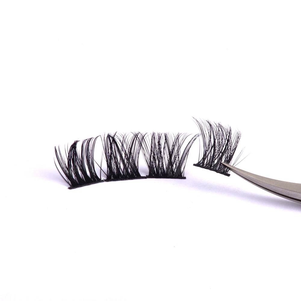 

Walmart Hot Selling OEM DIY Premade Volume Eyelash Extensions Cluster Strip Lashes, Natural black